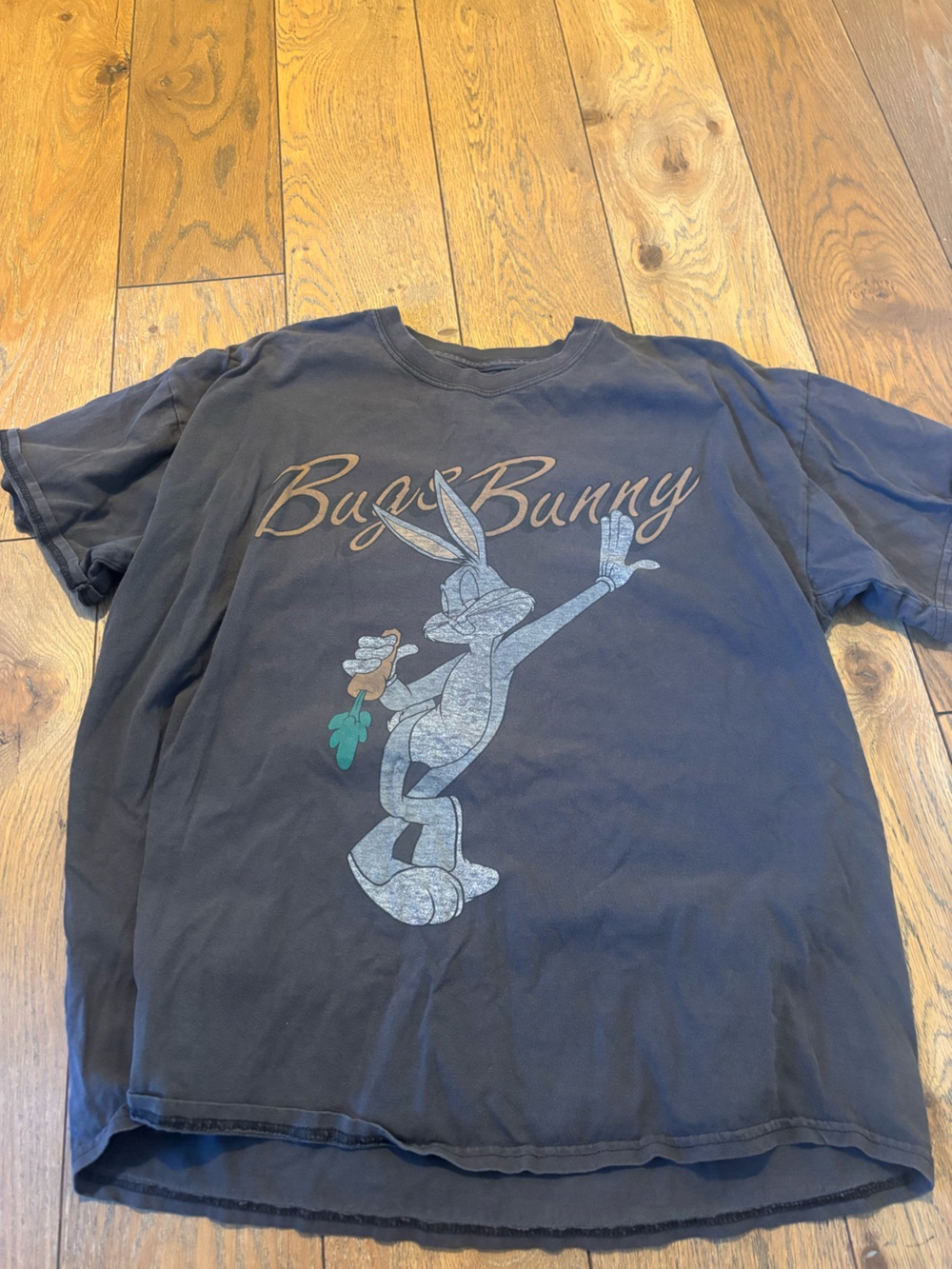 Warner Bros. Gray Bugs Bunny Ink-Print Tee